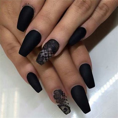 black coffin nails|black coffin nails with design.